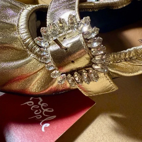 Free People Ursa Gemini Ballet Flats Champagne NWOB Size 8 Shoes - Picture 8 of 8